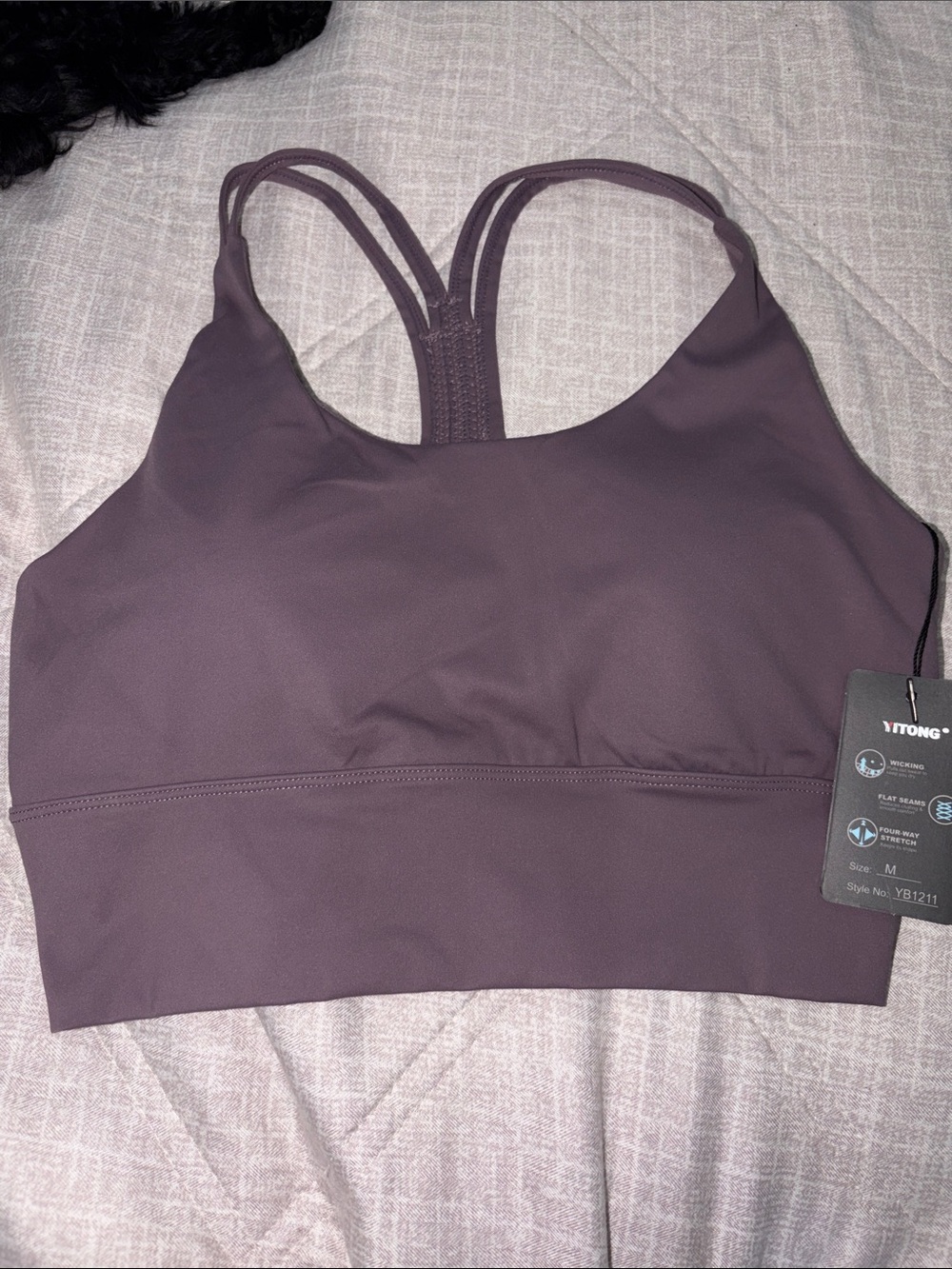 Women's Plum Strappy Sports Bra